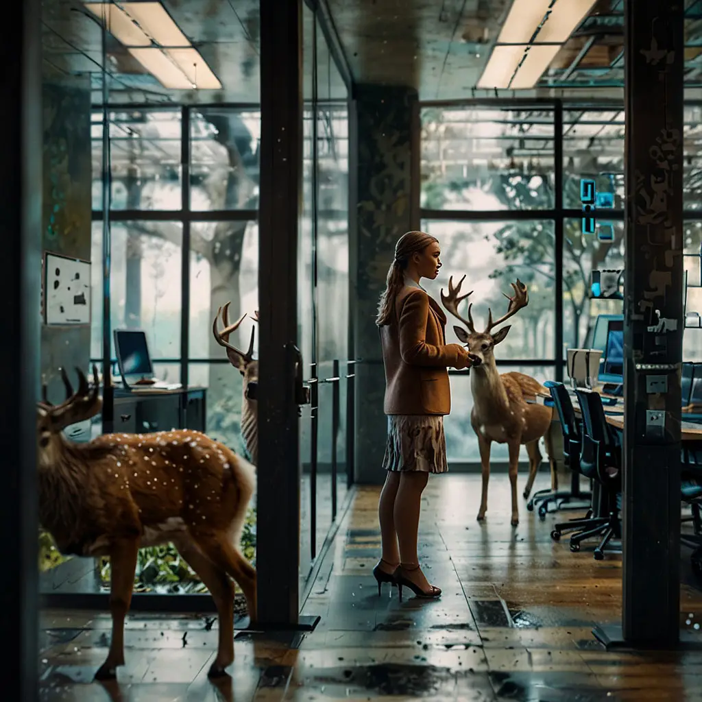 Fille dans bureau effectuant la mise à jour Wordpress | Whelk inc.